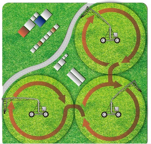 linear pivot irrigation machine (12)